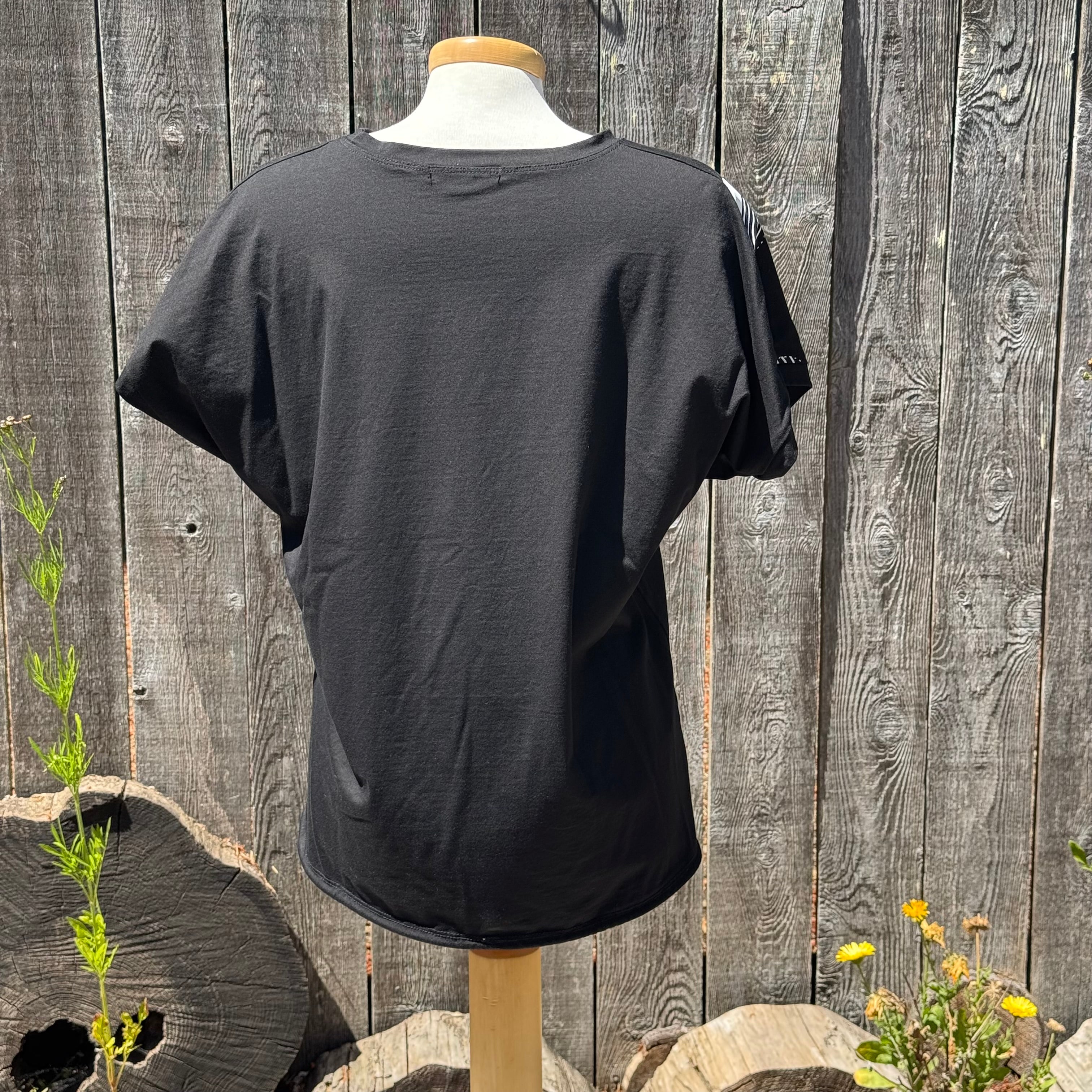 Size L Evidence Short Sleeve Abstract Polka Dot Waste Drawstring Blouse