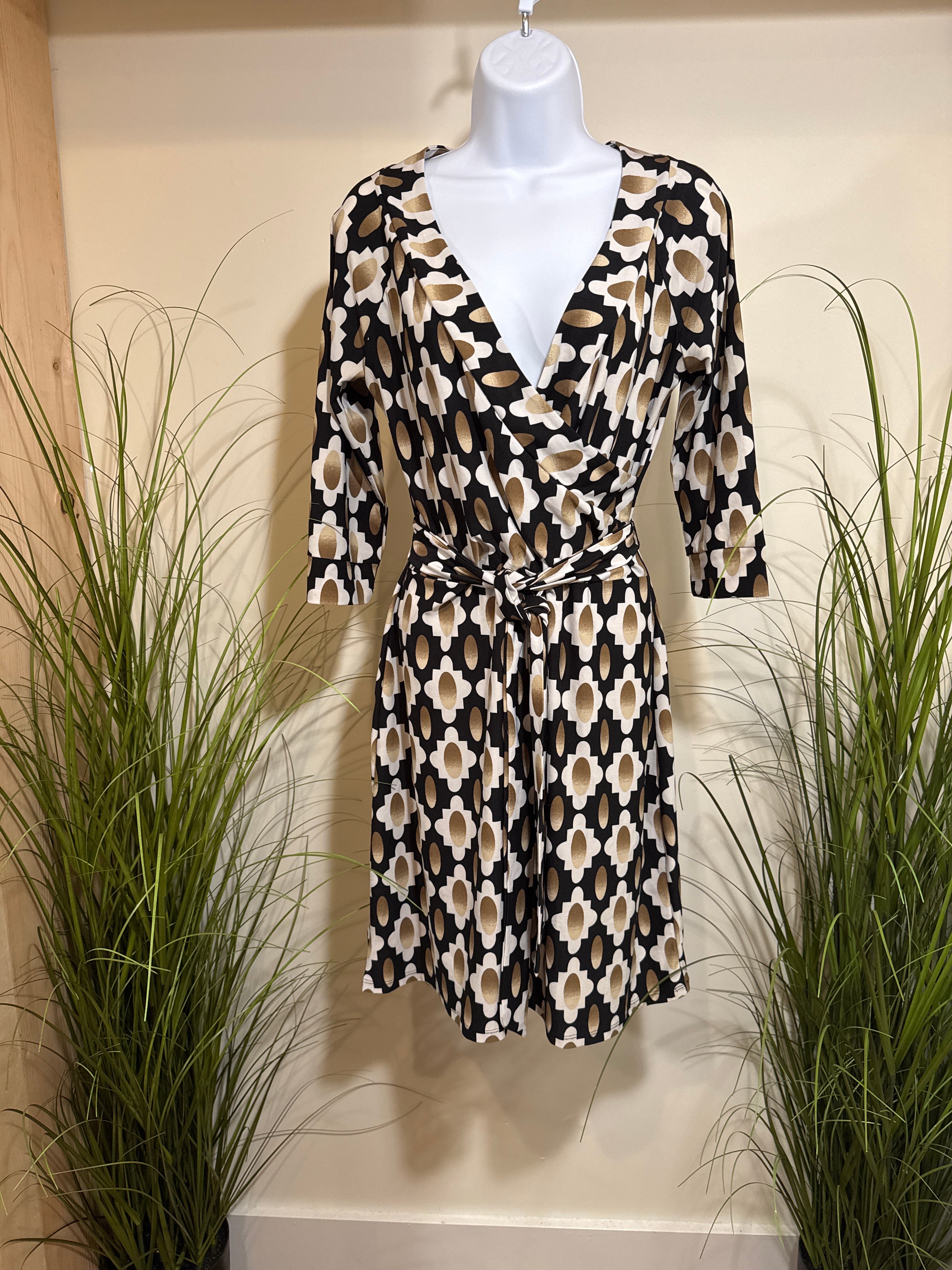 Vintage Beechers Brook New York 3/4 Sleeve Dress- Faux Wrap