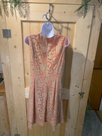 Size 10 Lord & Taylor Peach & Tan Lace dress
