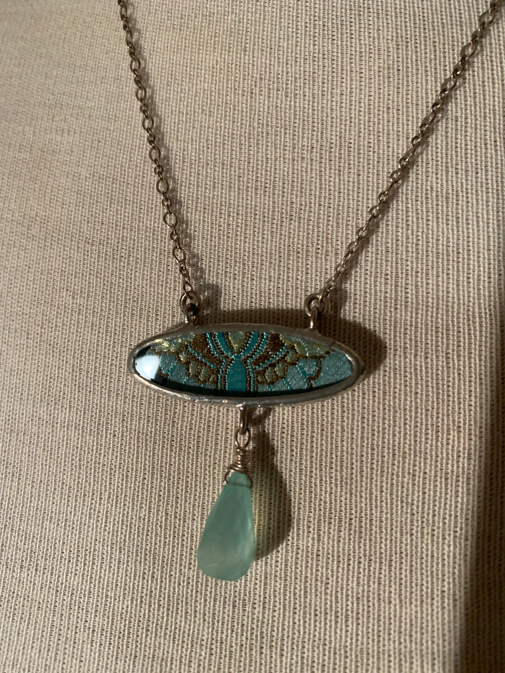 Artisan Stained Glass Pendant Necklace