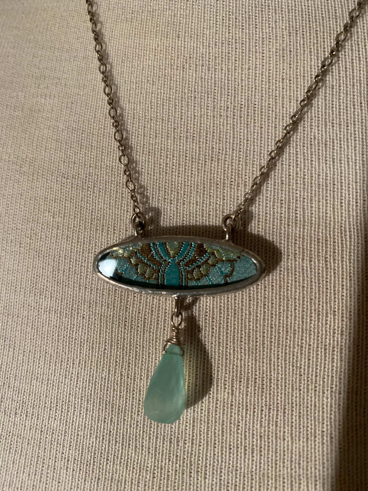 Artisan Stained Glass Pendant Necklace