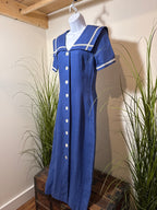 vintage 100% Linen Sailor Collar dress from Suttles & Seawinds