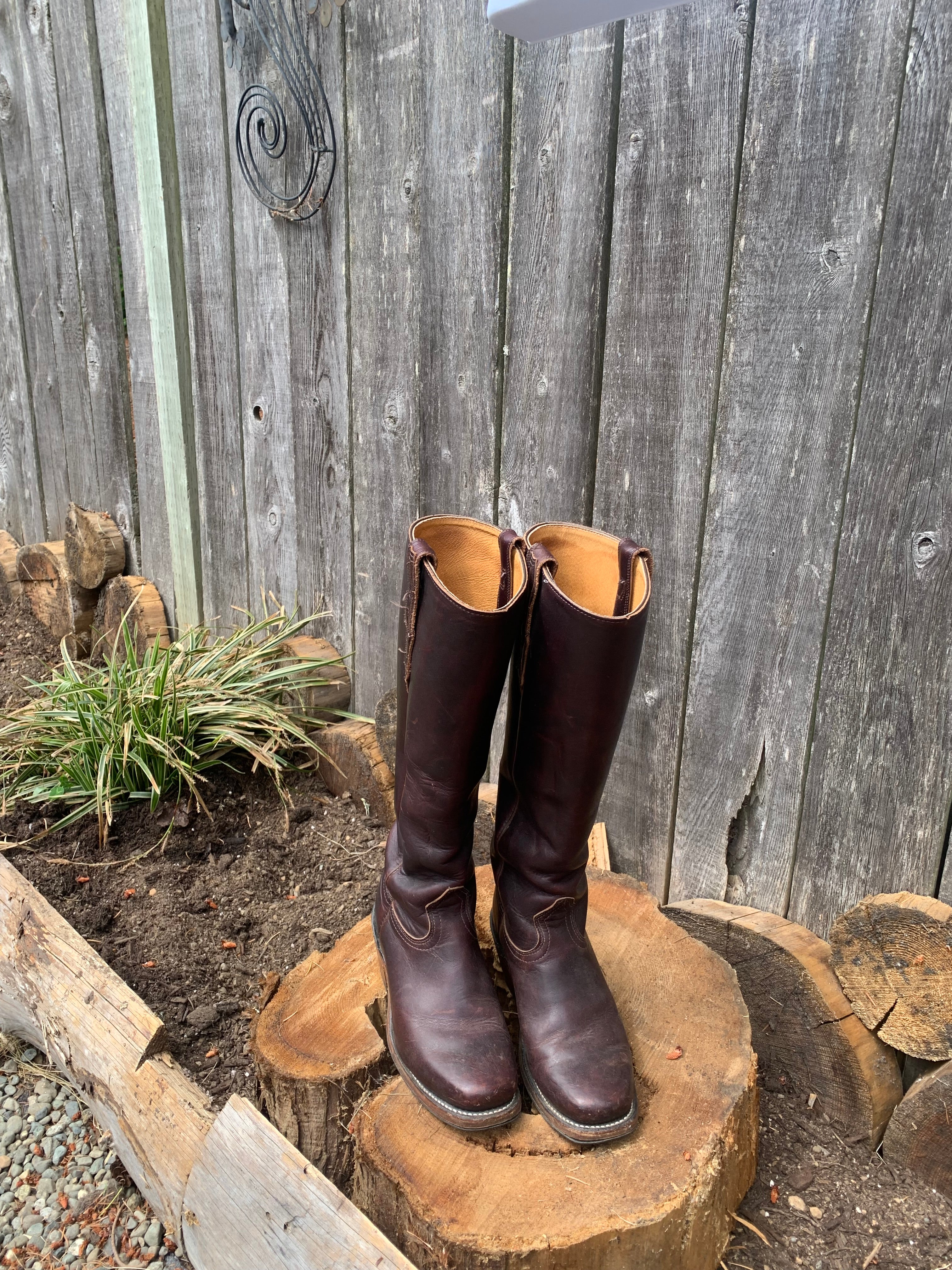 Size 6 Women Boulet Genuine Leather Cowboy Boots Made in Canada