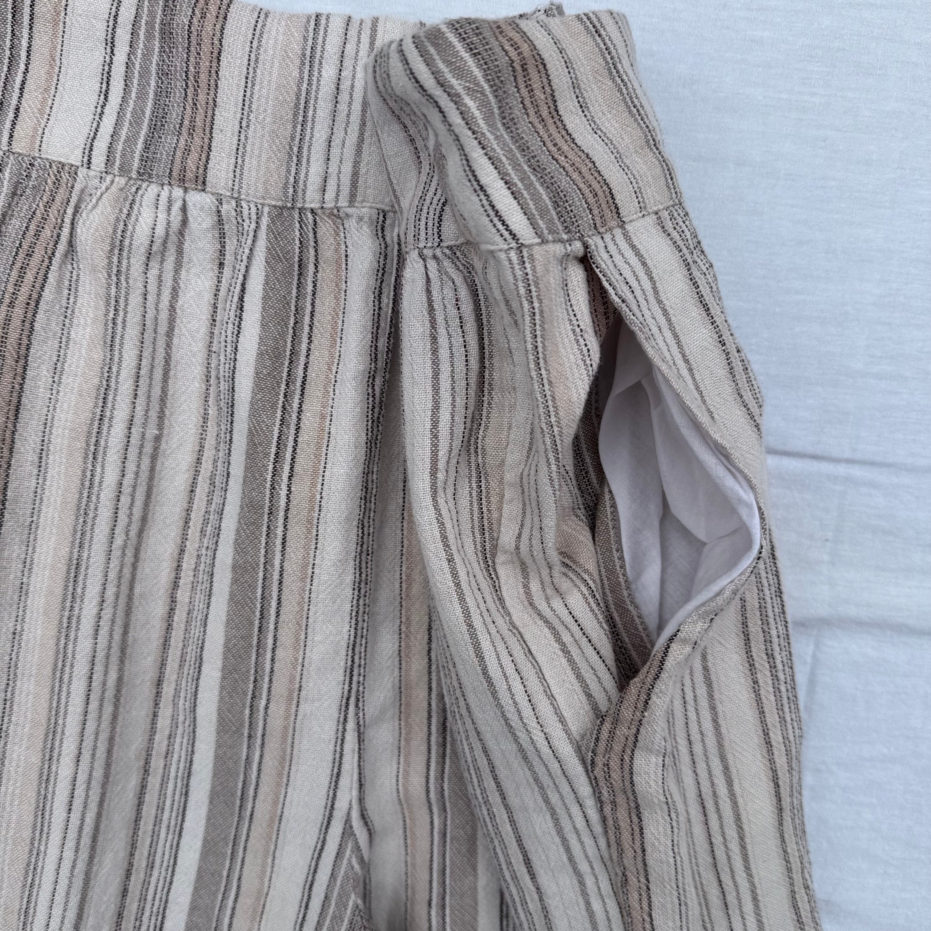 Striped Cotton Pants Size S