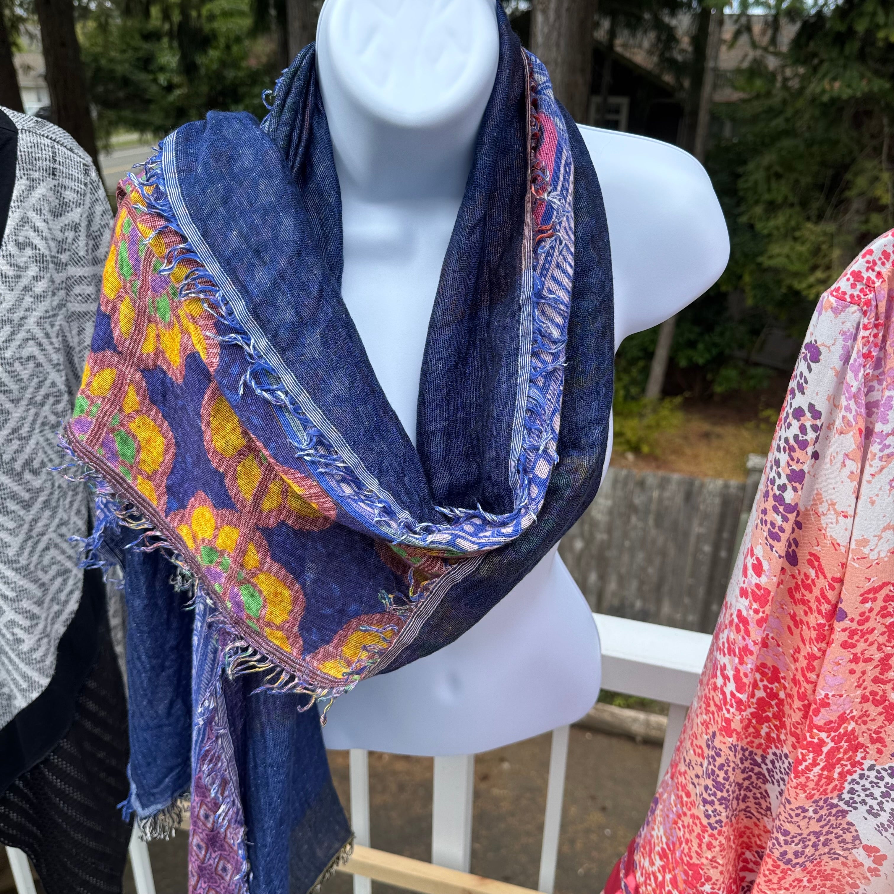 Anu 100% Rayon Boho Patterned Scarf