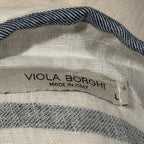 Size L 100% Linen Viola Borghi Made in Italy Button Up Dress