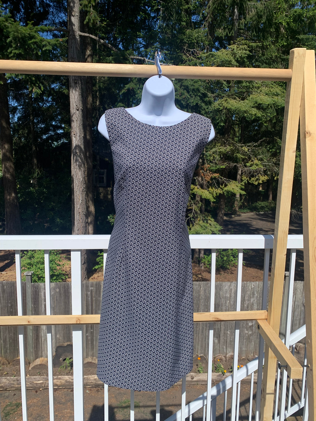 Mario Serrani Shift Dress- Geometric Pattern