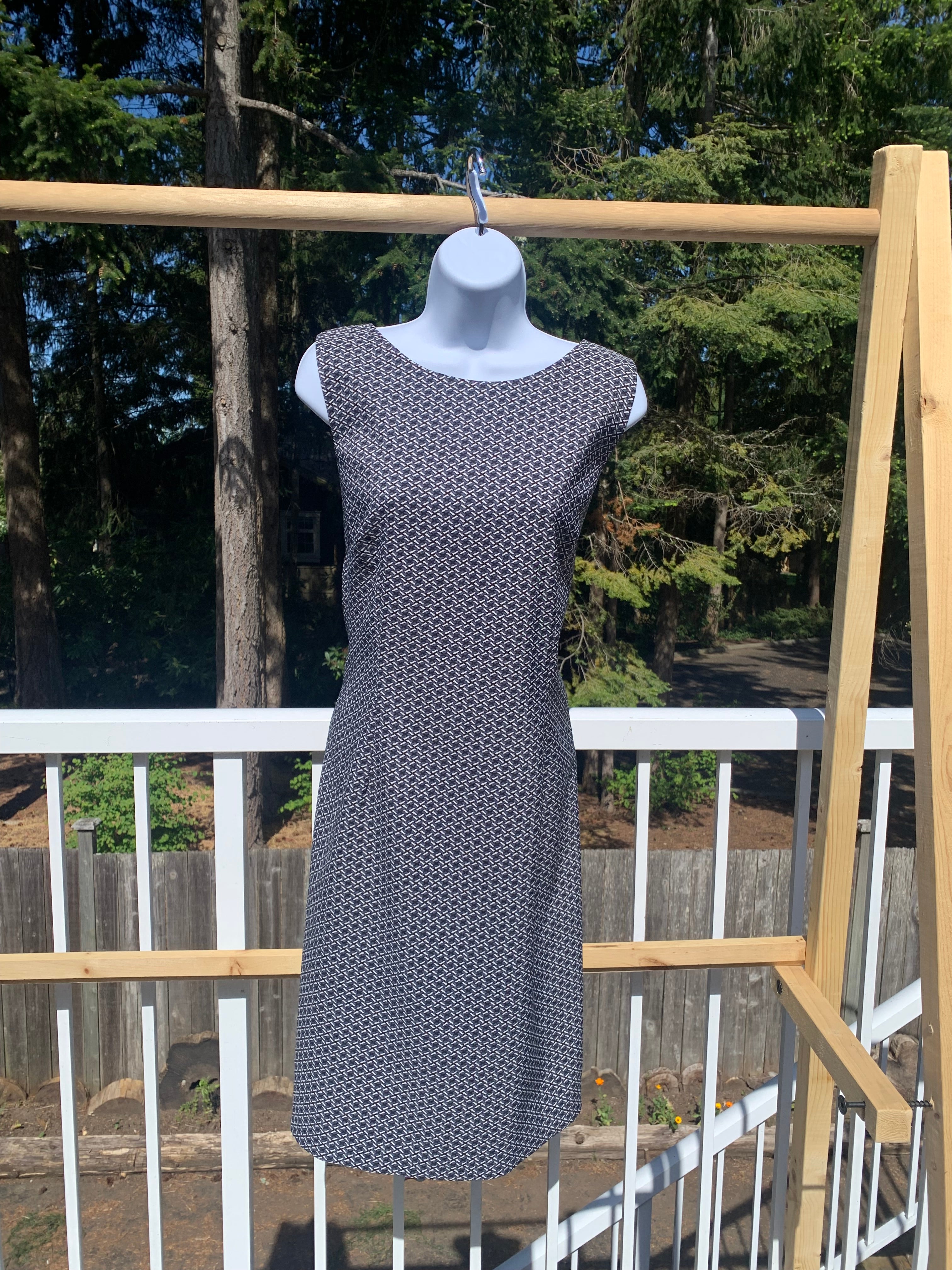 Mario Serrani Shift Dress- Geometric Pattern