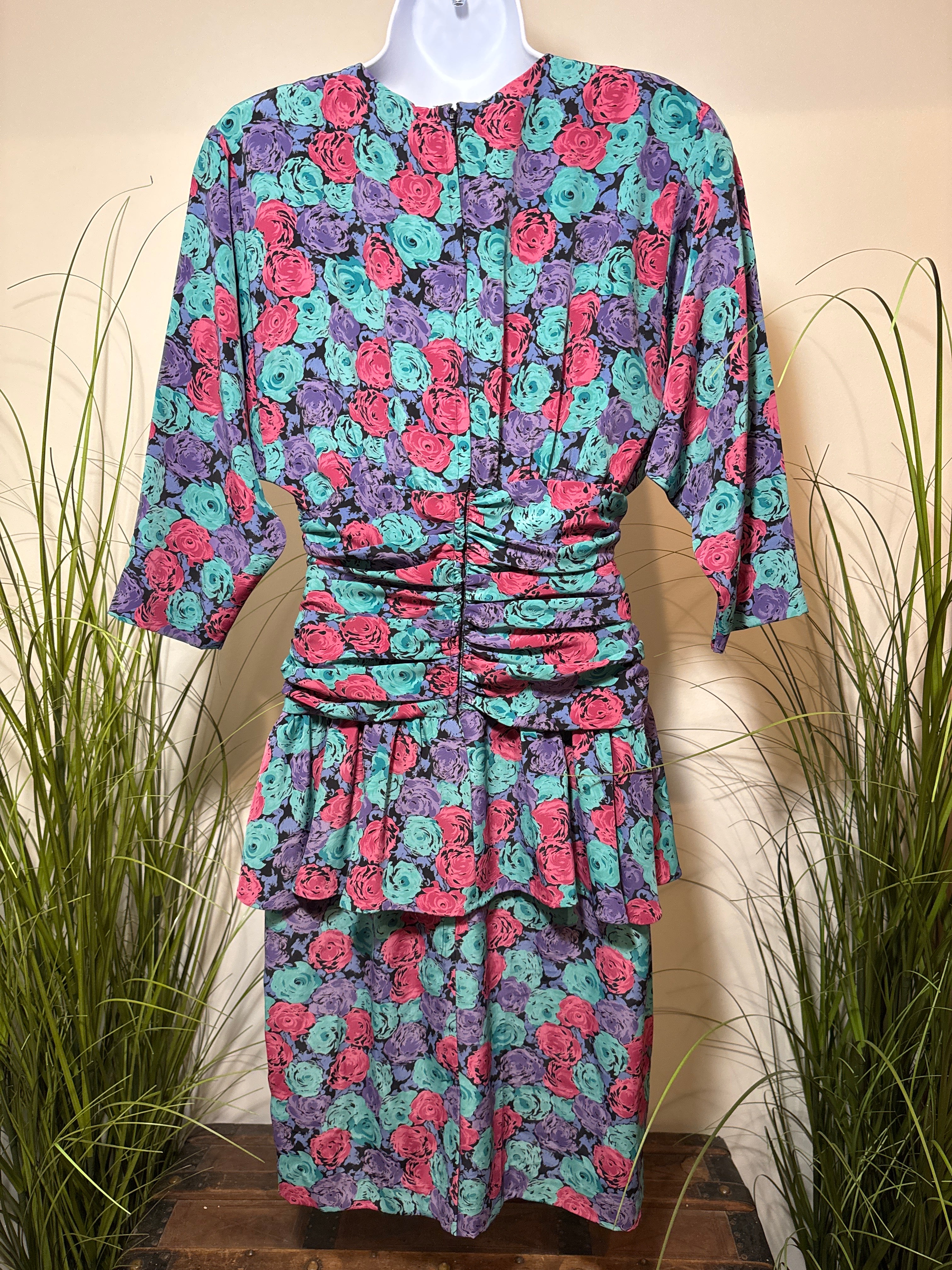 Pantel 80’s Vintage Peplum Dress