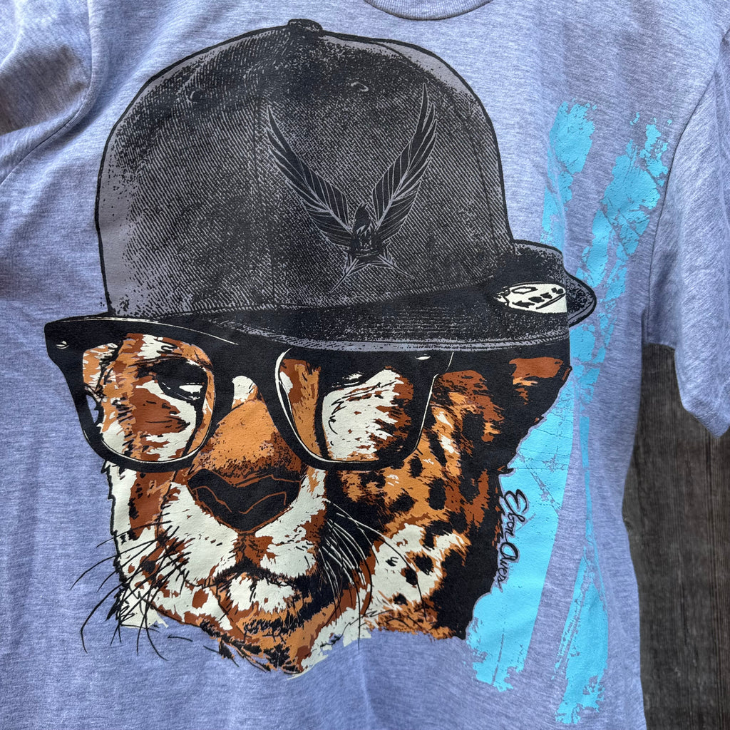 Local Artist- Trevor Phillips- Sideways Cat Hat Print T-shirt