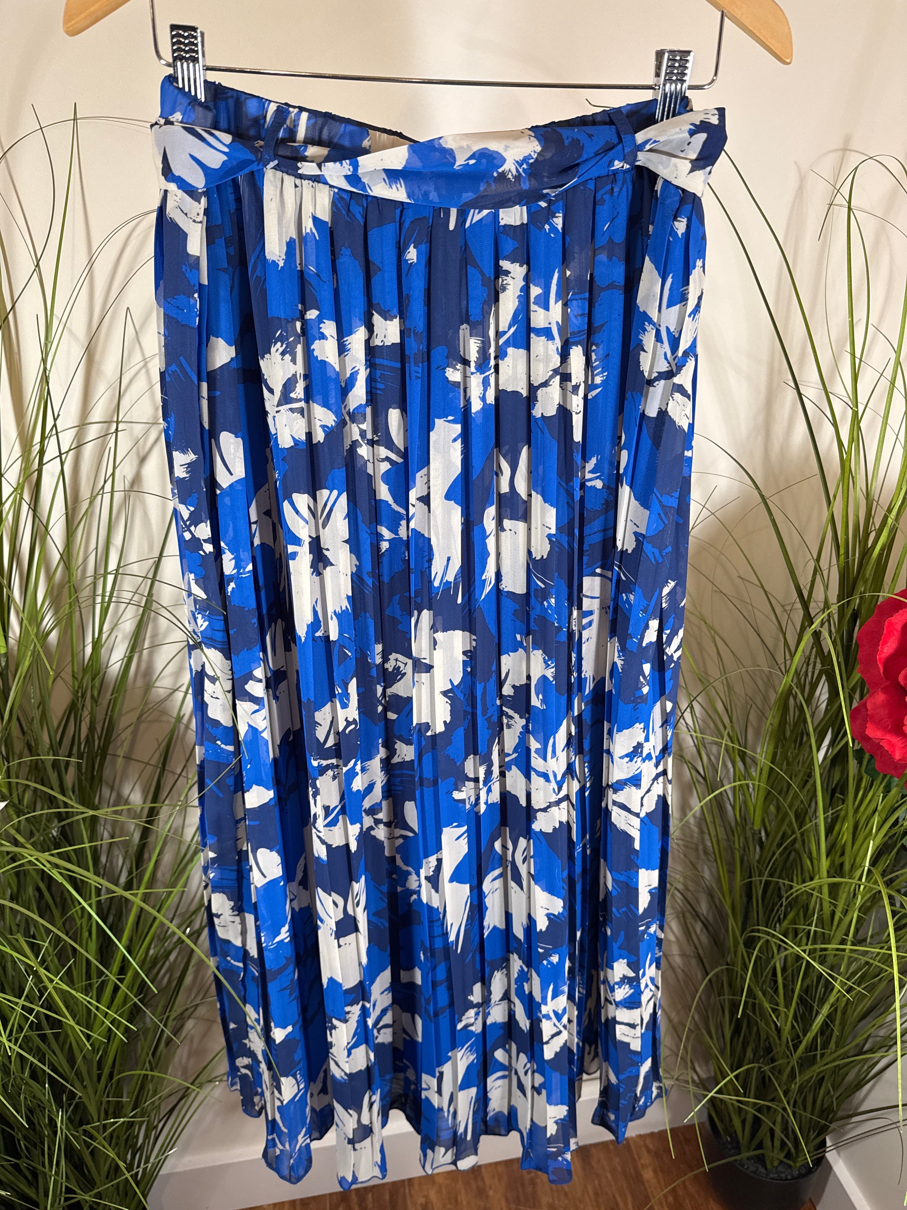 Joie Sheer Pleated Skirt- Built In Slip