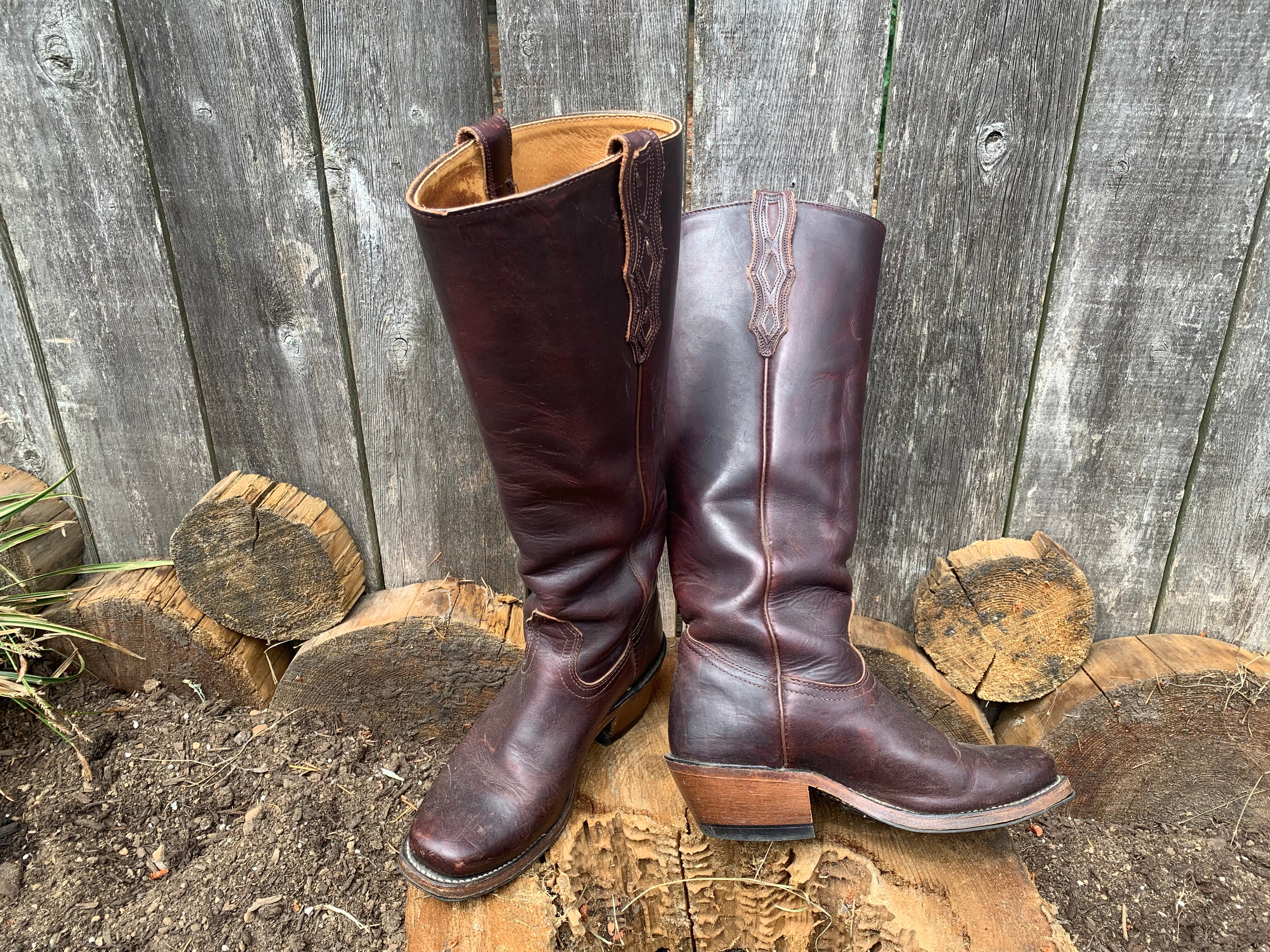 Size 6 Women Boulet Genuine Leather Cowboy Boots Made in Canada