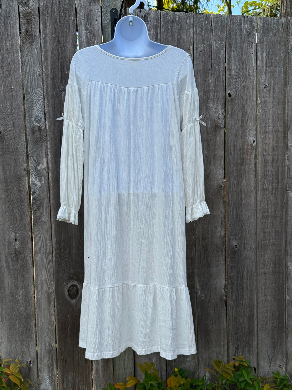 Victorian style white gown