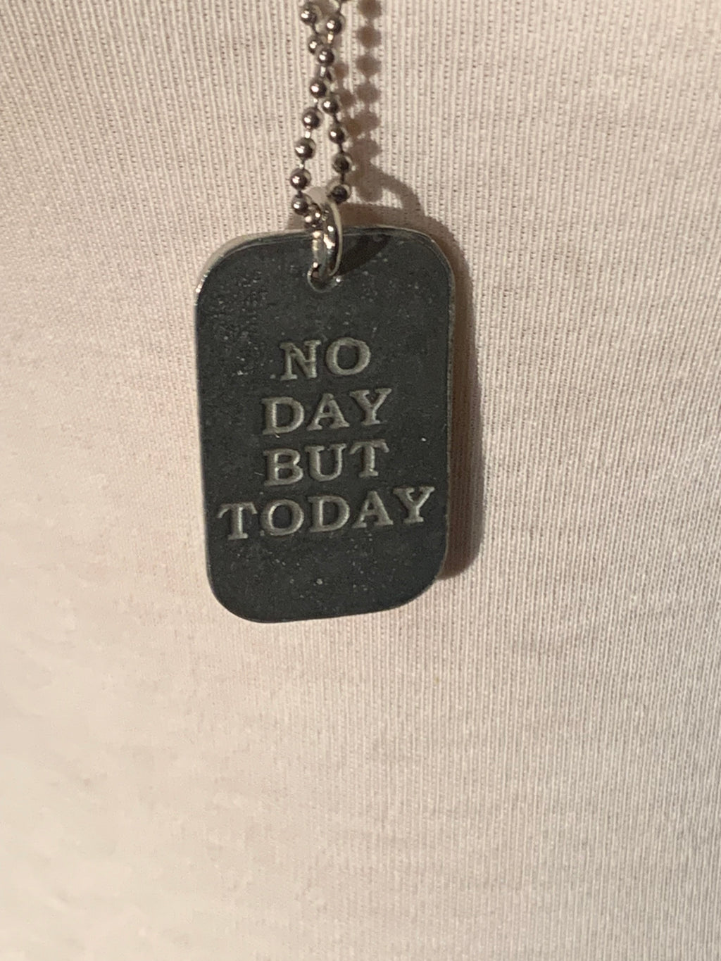 Authentic Vintage Broadway RENT " No Day But Today" Dog Tag Necklace