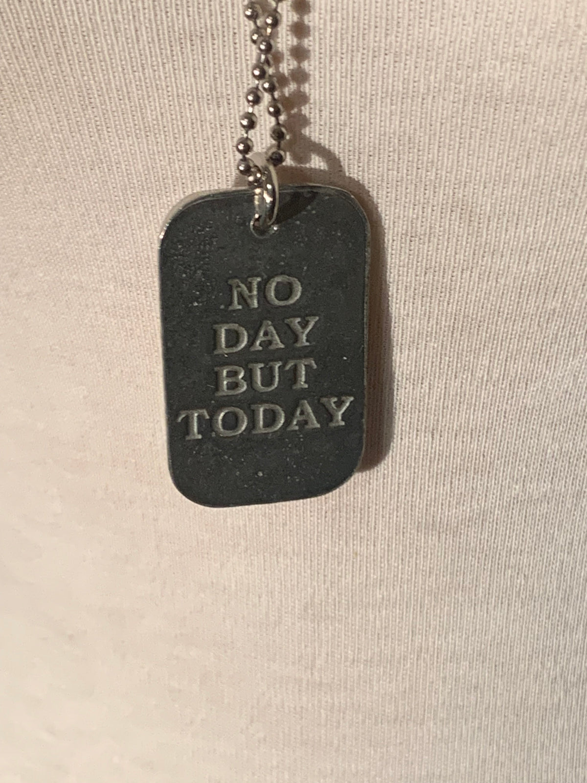 Authentic Vintage Broadway RENT " No Day But Today" Dog Tag Necklace