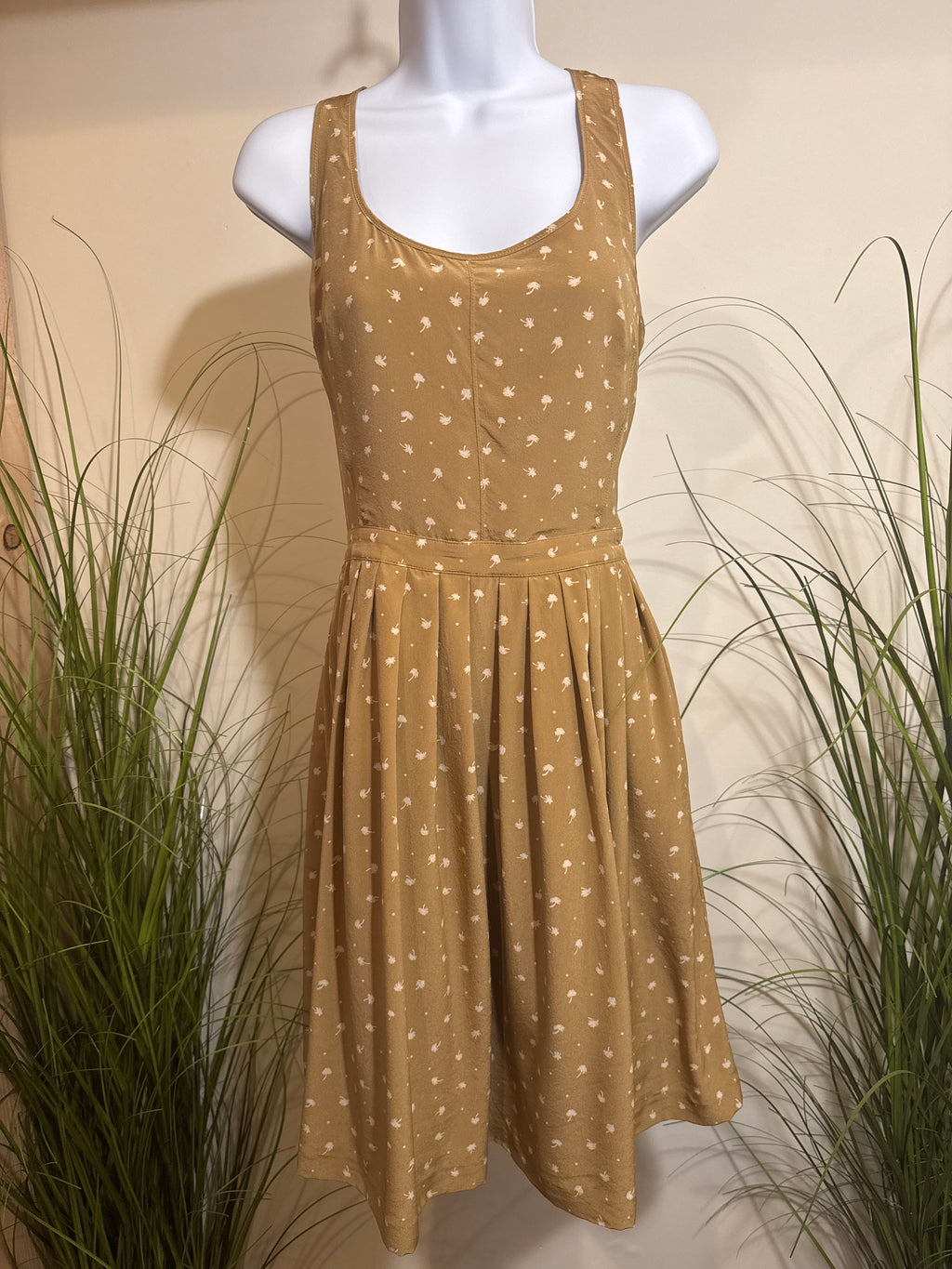 Club Monaco Silk Sleeveless Dress- Open Low Back