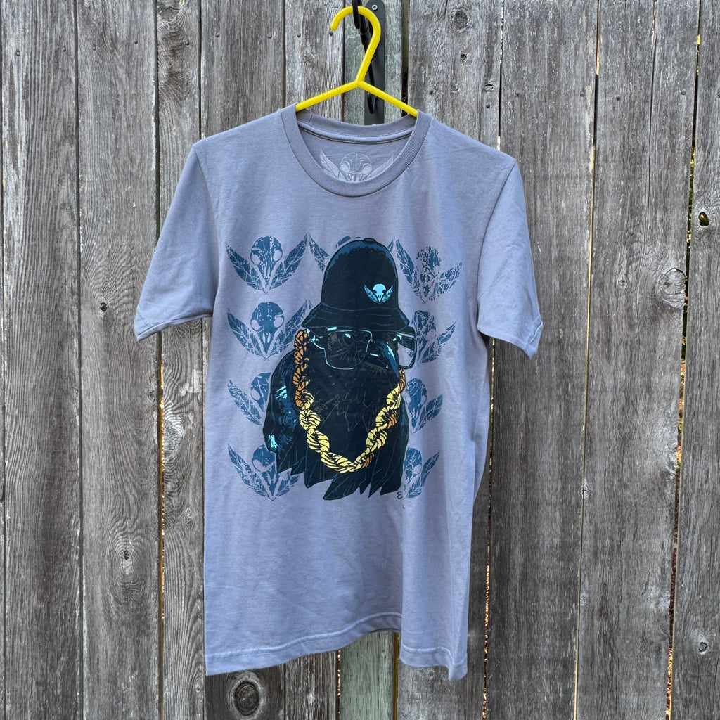 Local Artist- Trevor Phillips- Gold Chain Crow Print T-shirt