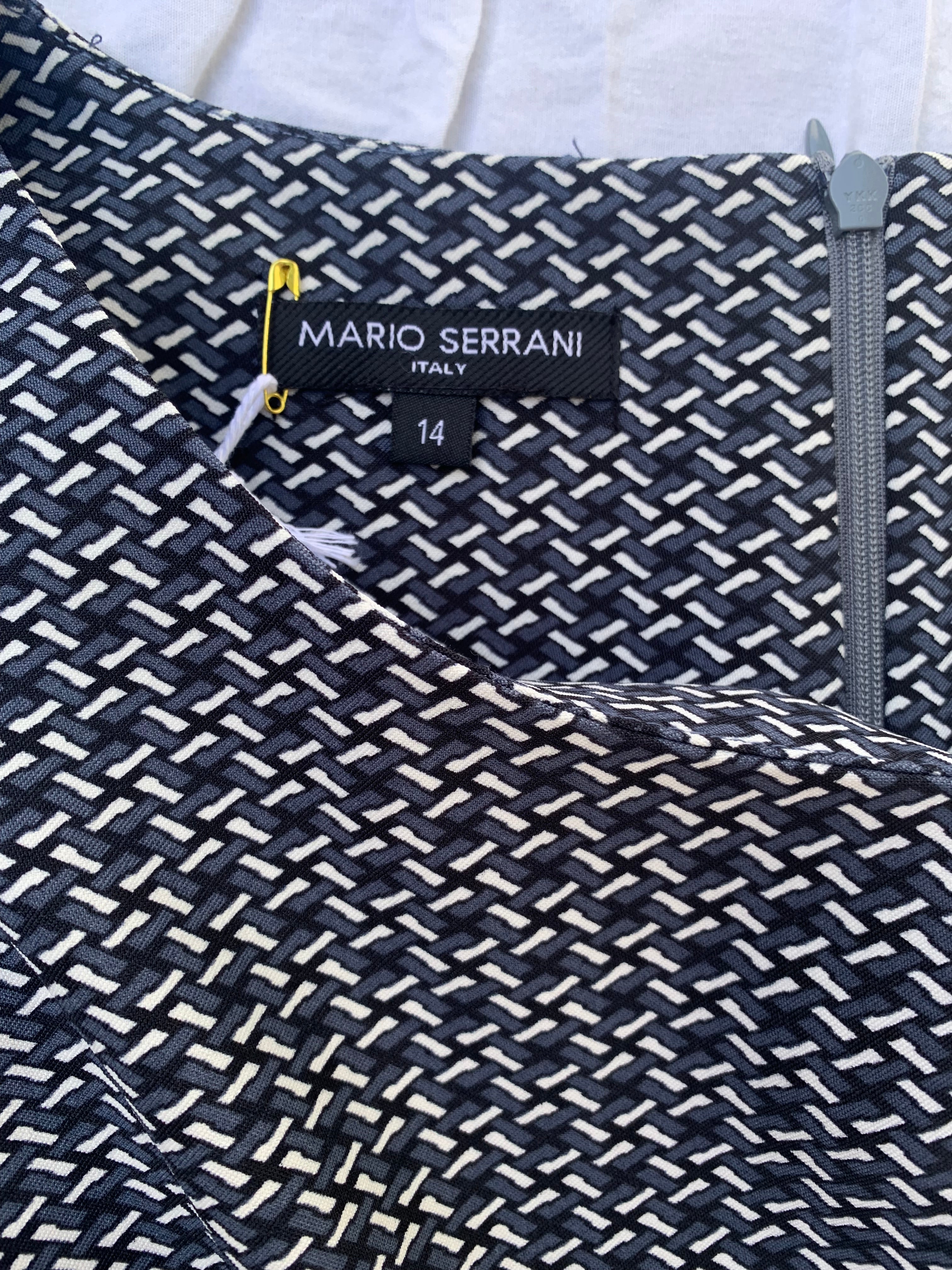 Mario Serrani Shift Dress- Geometric Pattern