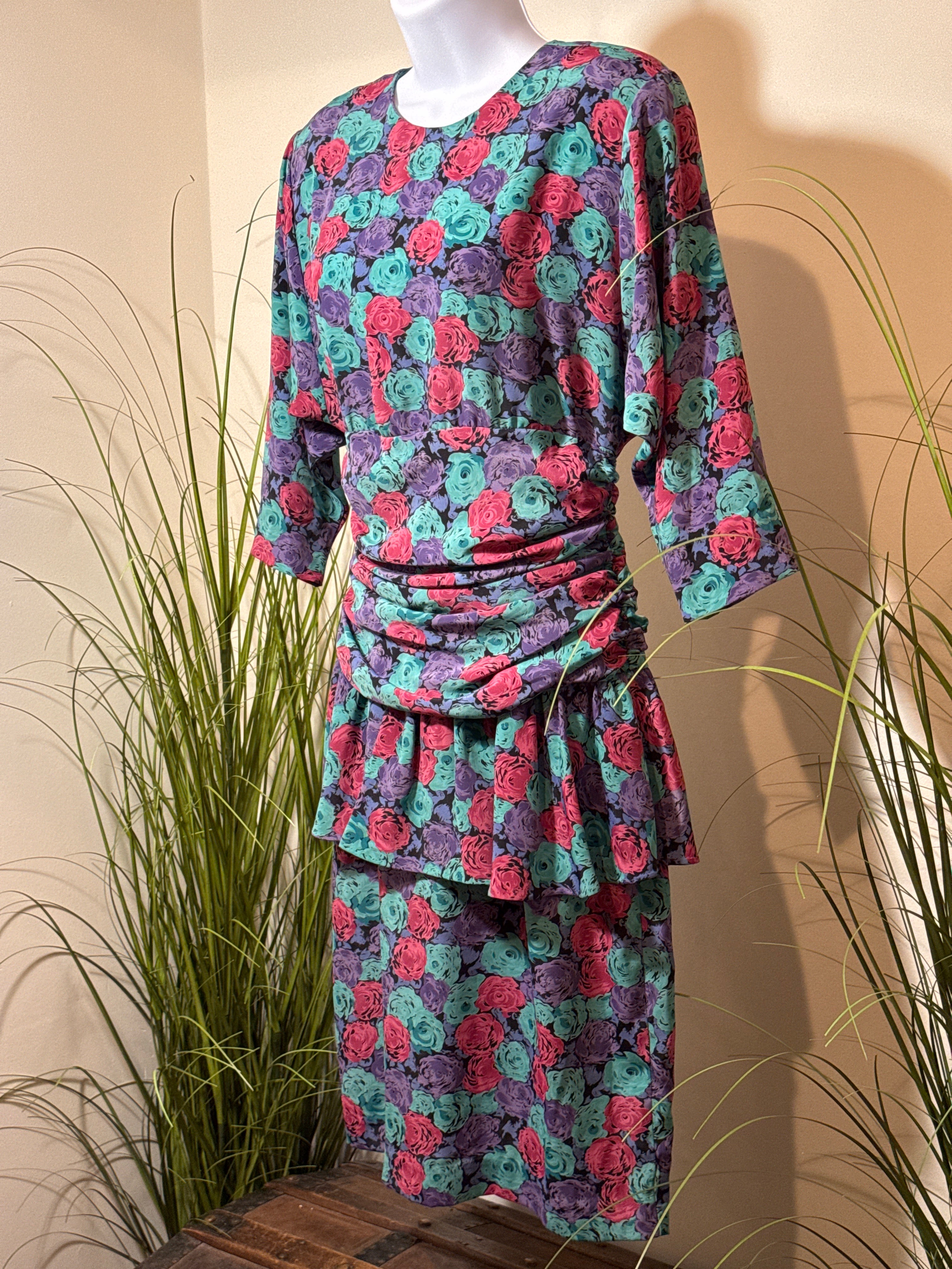 Pantel 80’s Vintage Peplum Dress