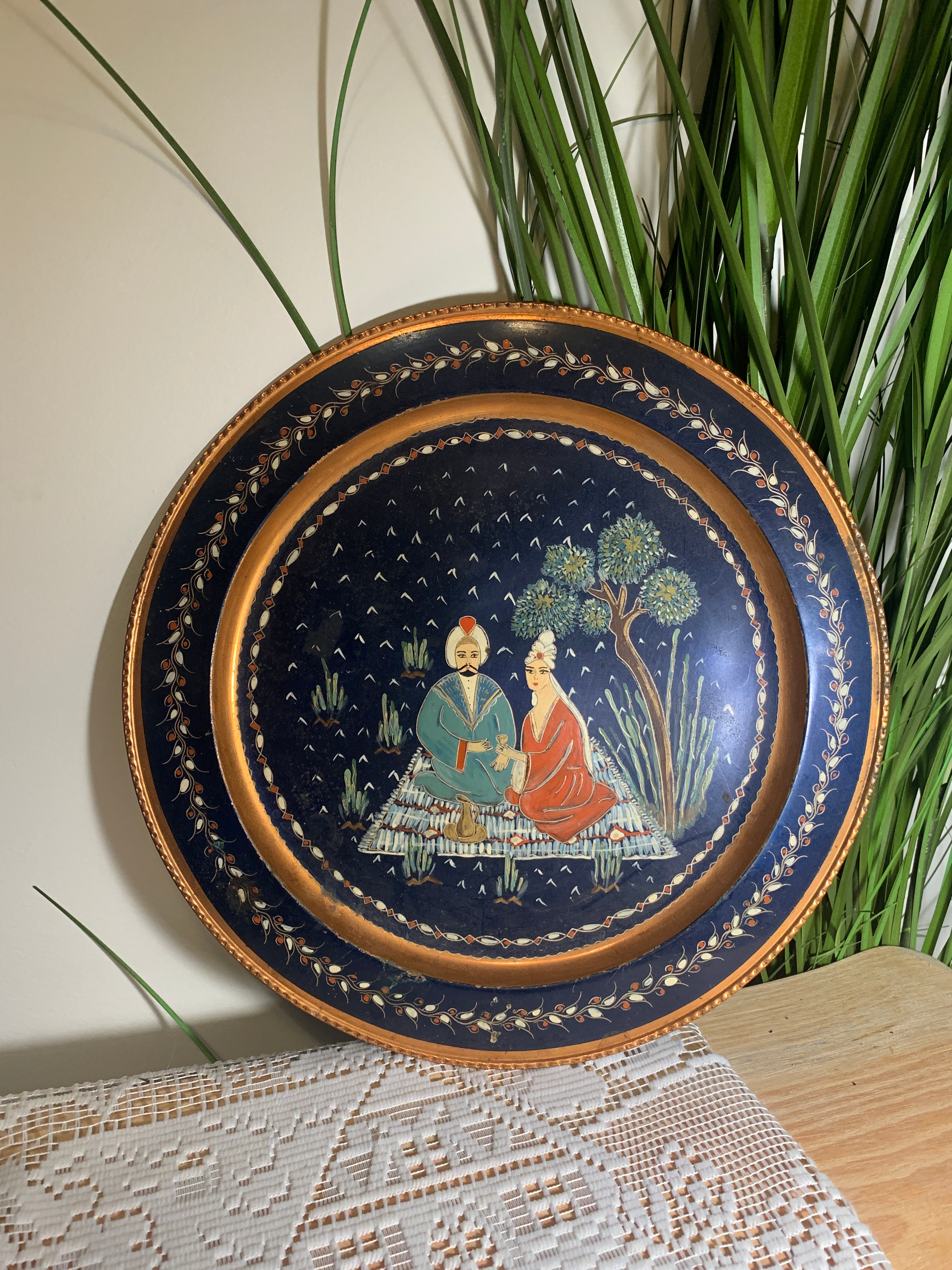 Couple Turkish Copper Plate