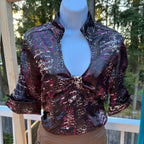 Vintage Y2K Foxy Jeans Blouse Size M