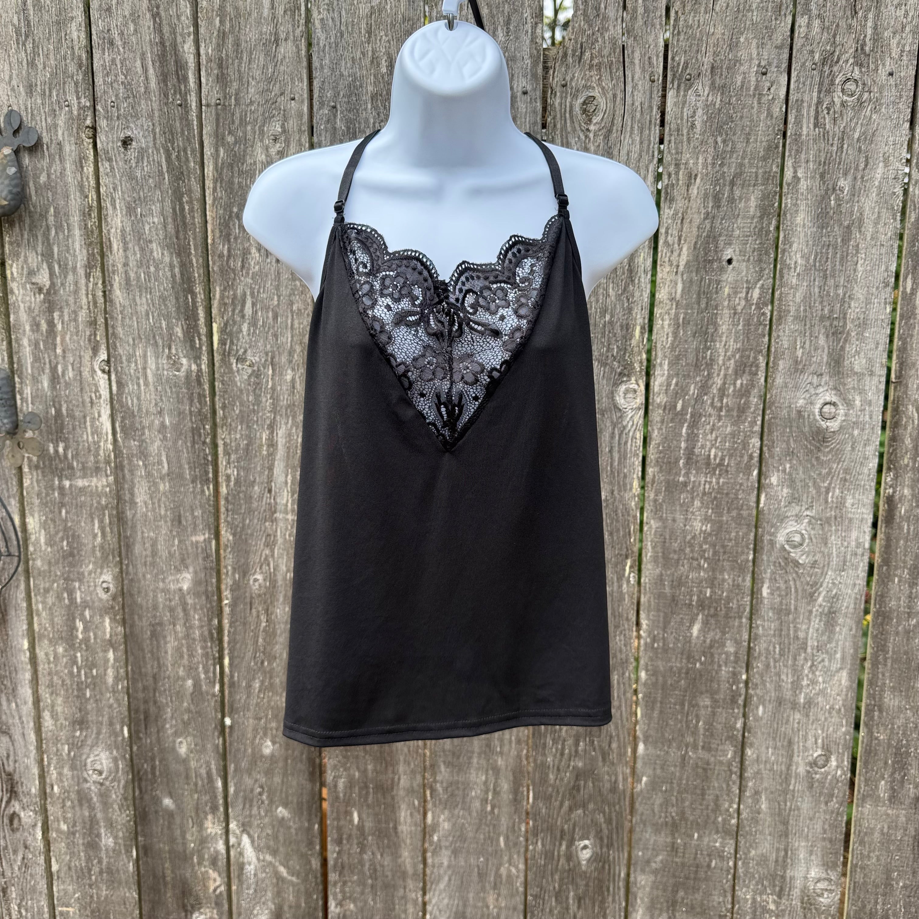 Black Race Back Camisole Size 3XL