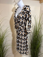 Vintage Beechers Brook New York 3/4 Sleeve Dress- Faux Wrap