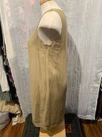 Size M Kensie Pretty Sequin Detailed Linen/Silk/ Cotton Blend Tank