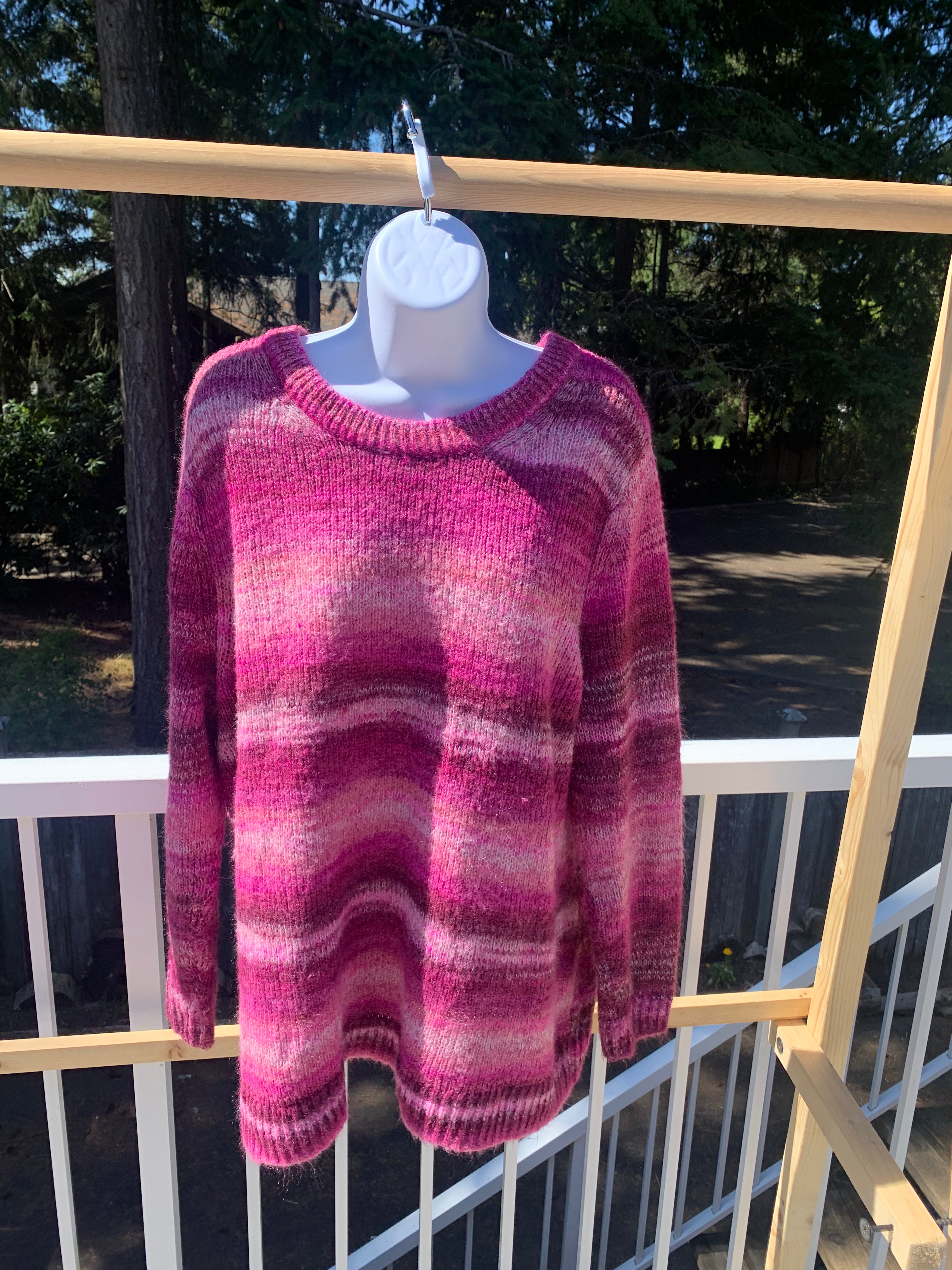 Gap Striped Pink Sweater