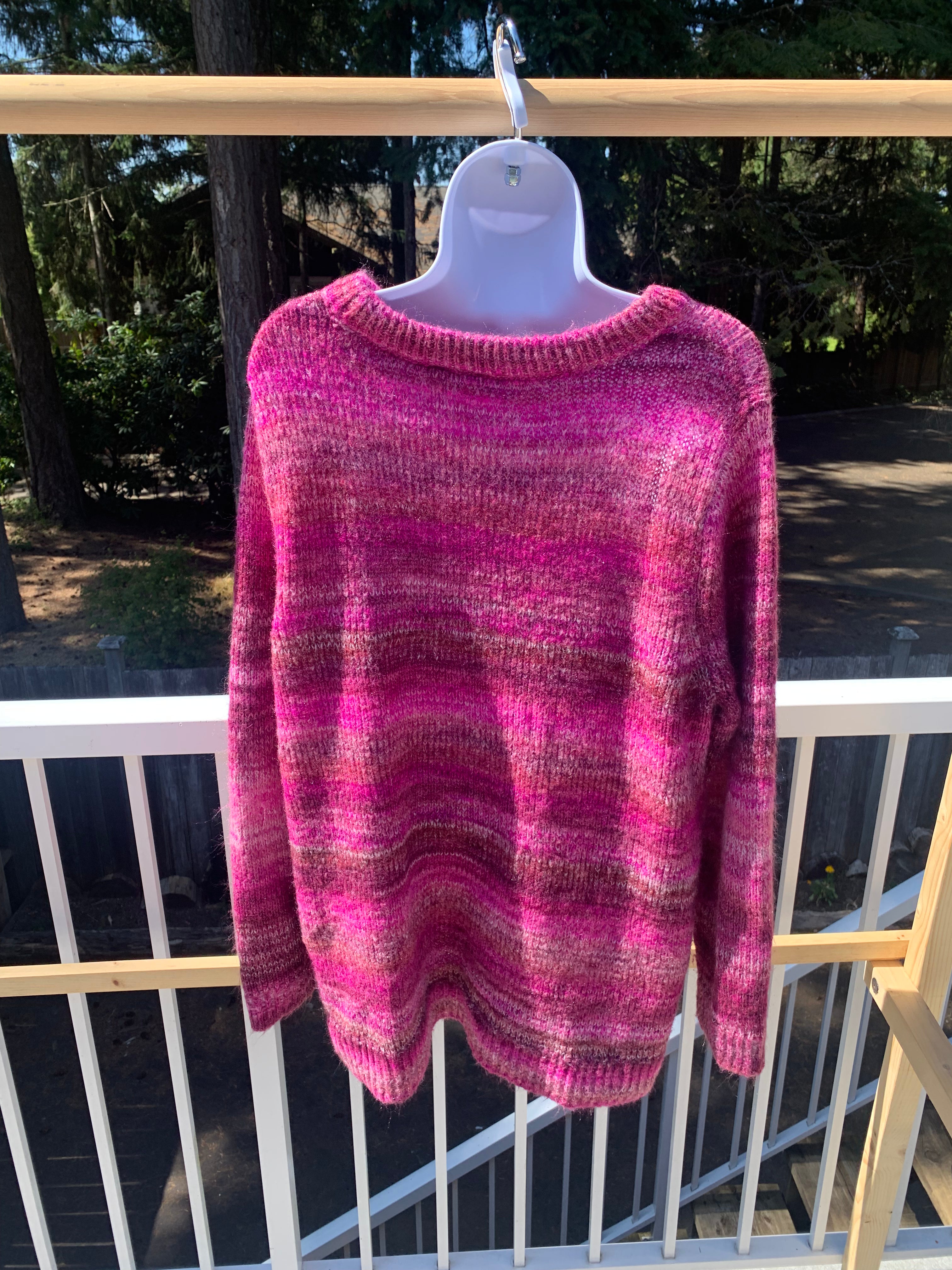 Gap Striped Pink Sweater
