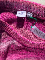 Gap Striped Pink Sweater