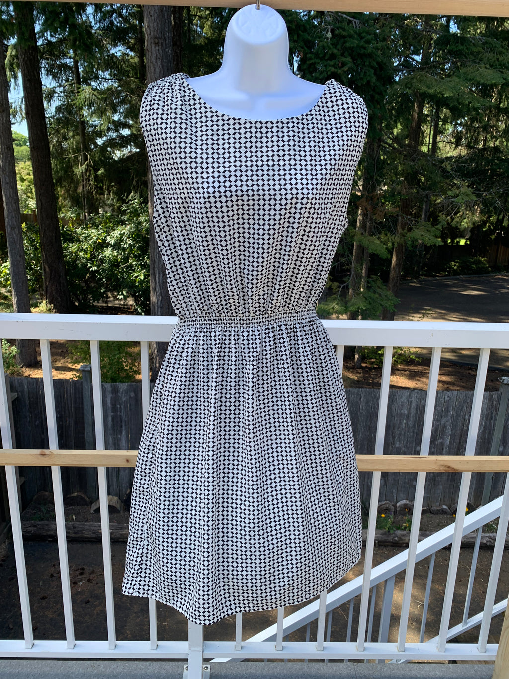 Catherine Malandrino sleeveless geometrical print dress