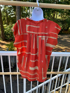 Banana Republic sleeveless blouse- rust & tan