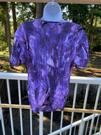 Purple pattern cap sleeve blouse by LauraPlus