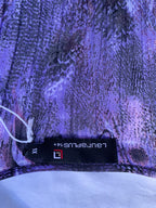Purple pattern cap sleeve blouse by LauraPlus
