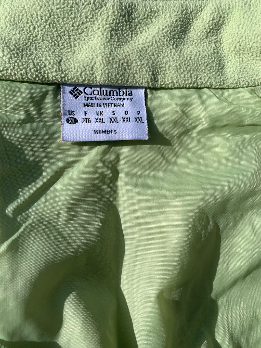 Size XL Columbia Zip Up Fleece Quilted Vest