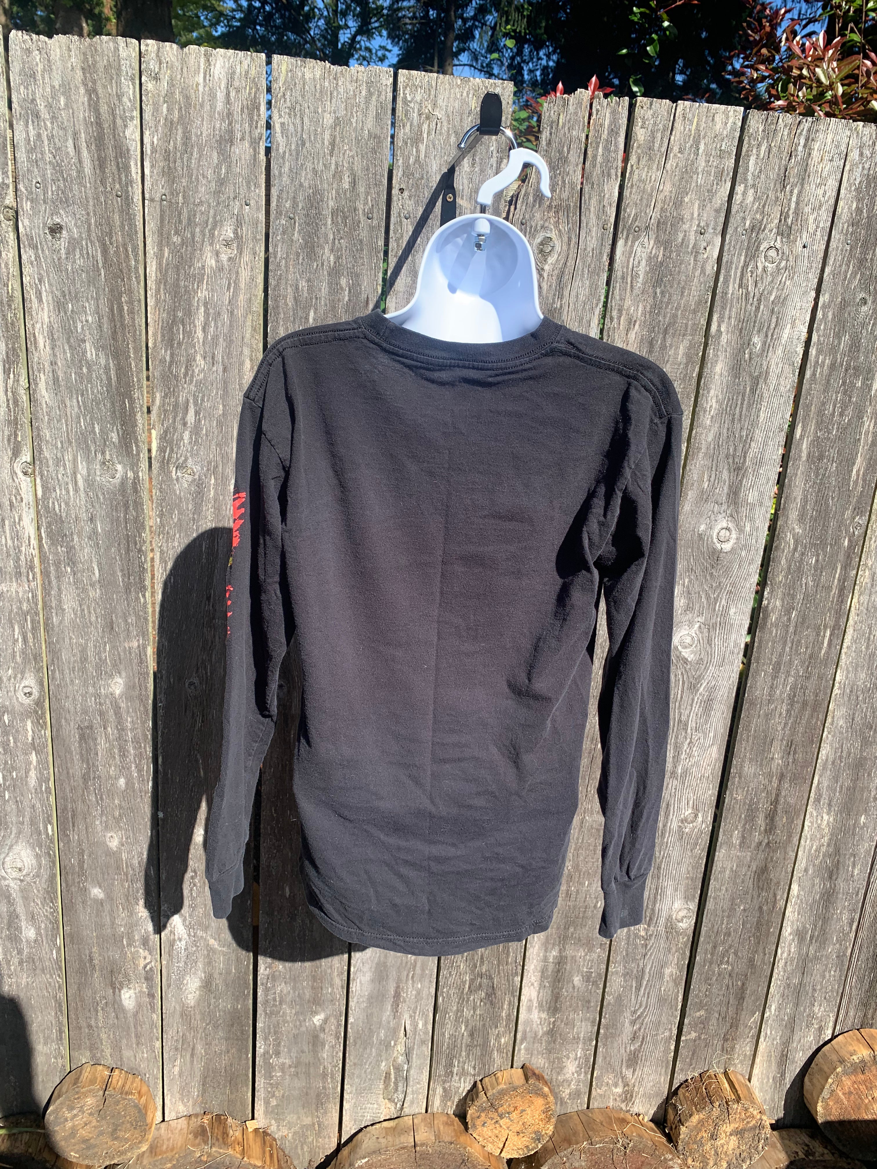 Size S Steven Rhodes Parody Horror Long Sleeve T-Shirt
