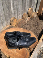 Size 10 M Steve Madden Black Square Toed Leather Dress Shoes