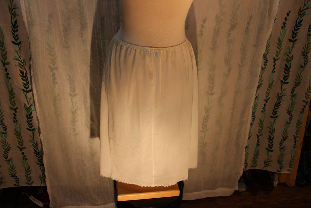 Knee length white French Maid slip skirt