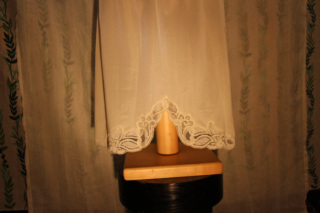 Knee length white French Maid slip skirt
