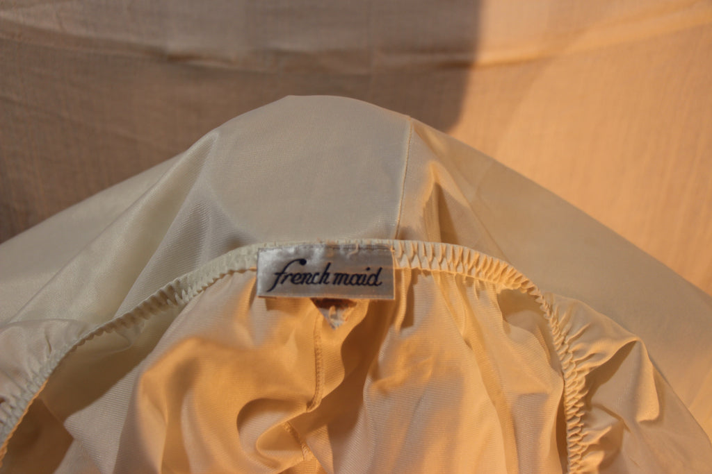 Knee length white French Maid slip skirt