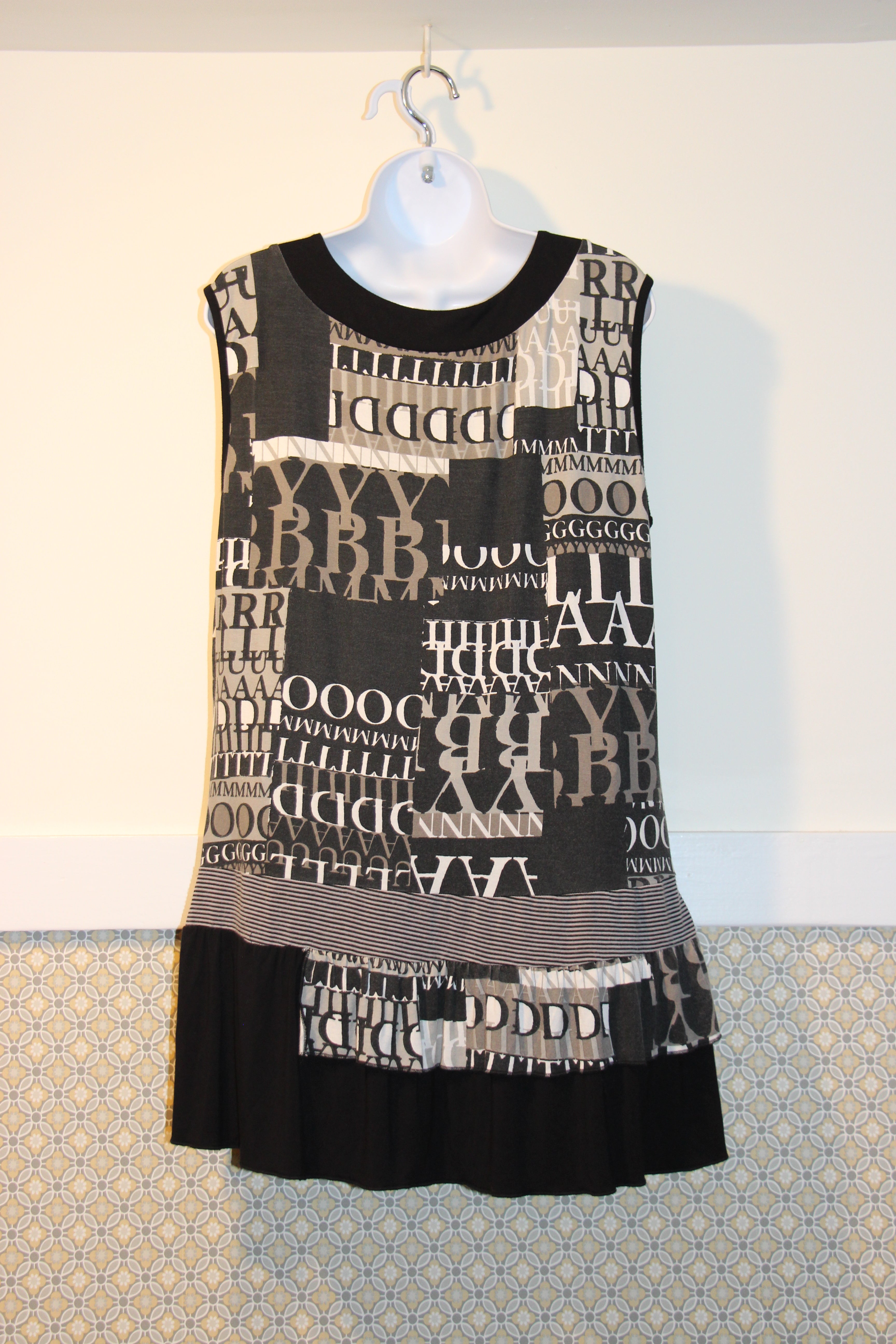 Large sleeveless tank mini dress/tunic by Onyx
