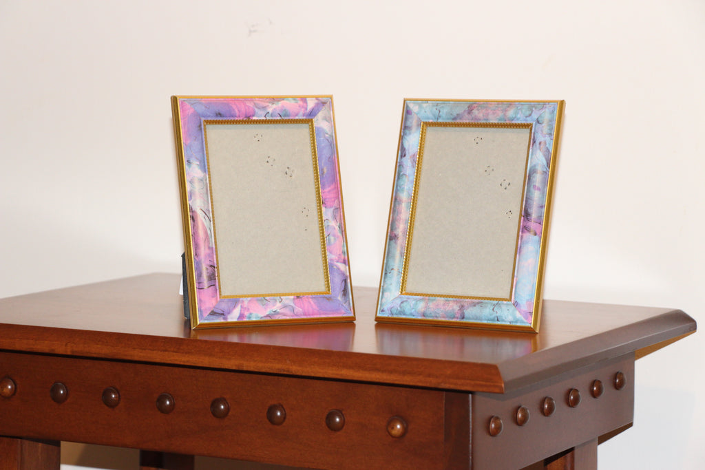 4x6 gold and pastel colour photo frames