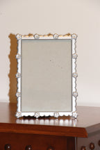 5x7 flower & rhinestone metal photo frame