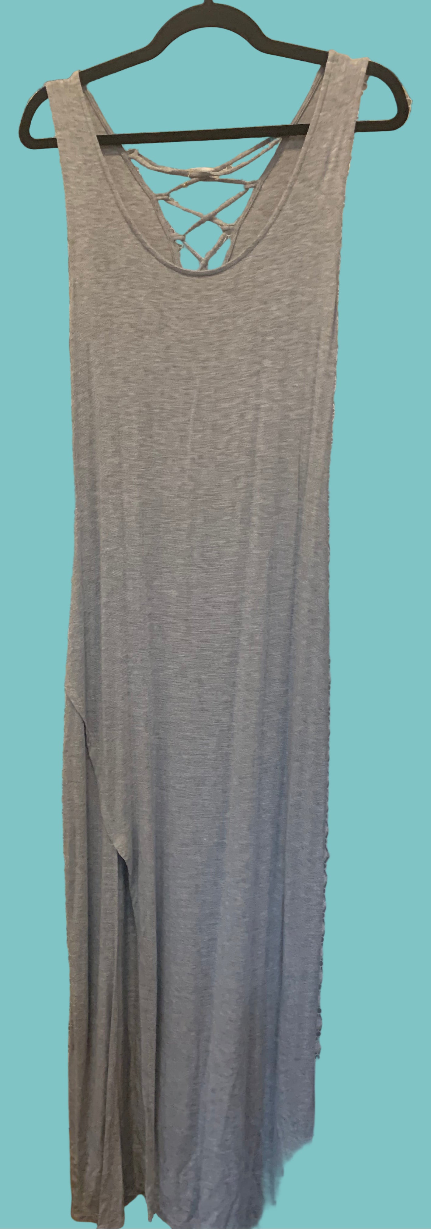 KISMET Fitted Gray Maxi Dress - Consigned with VARDO Vintage & Valuables vvvardo.ca