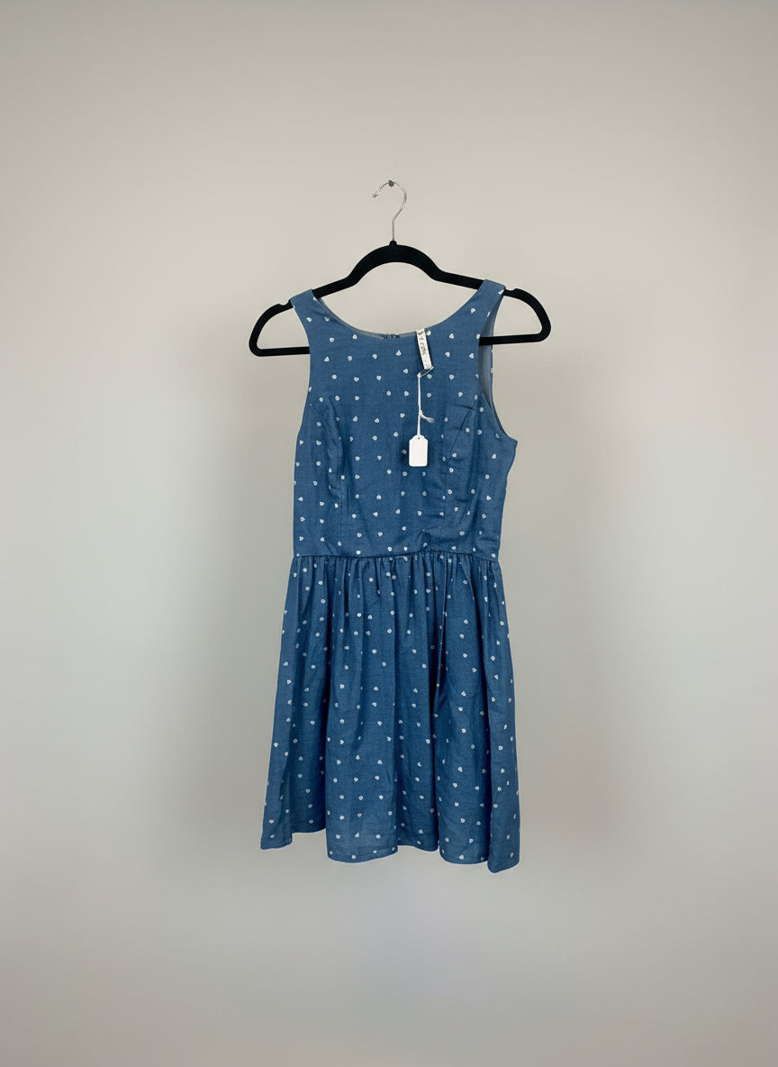 R N B Blue Heart Dress - Consigned with VARDO Vintage & Valuables vvvardo.ca