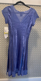 S.L FASHIONS Missy Satin Pleated Dress -Consigned with VARDO Vintage & Valuables vvvardo.ca