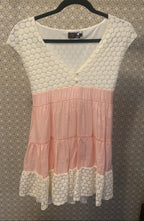 YUMI Pink and White A-Line Mini Dress - Consigned with VARDO Vintage & Valuables vvvardo.ca
