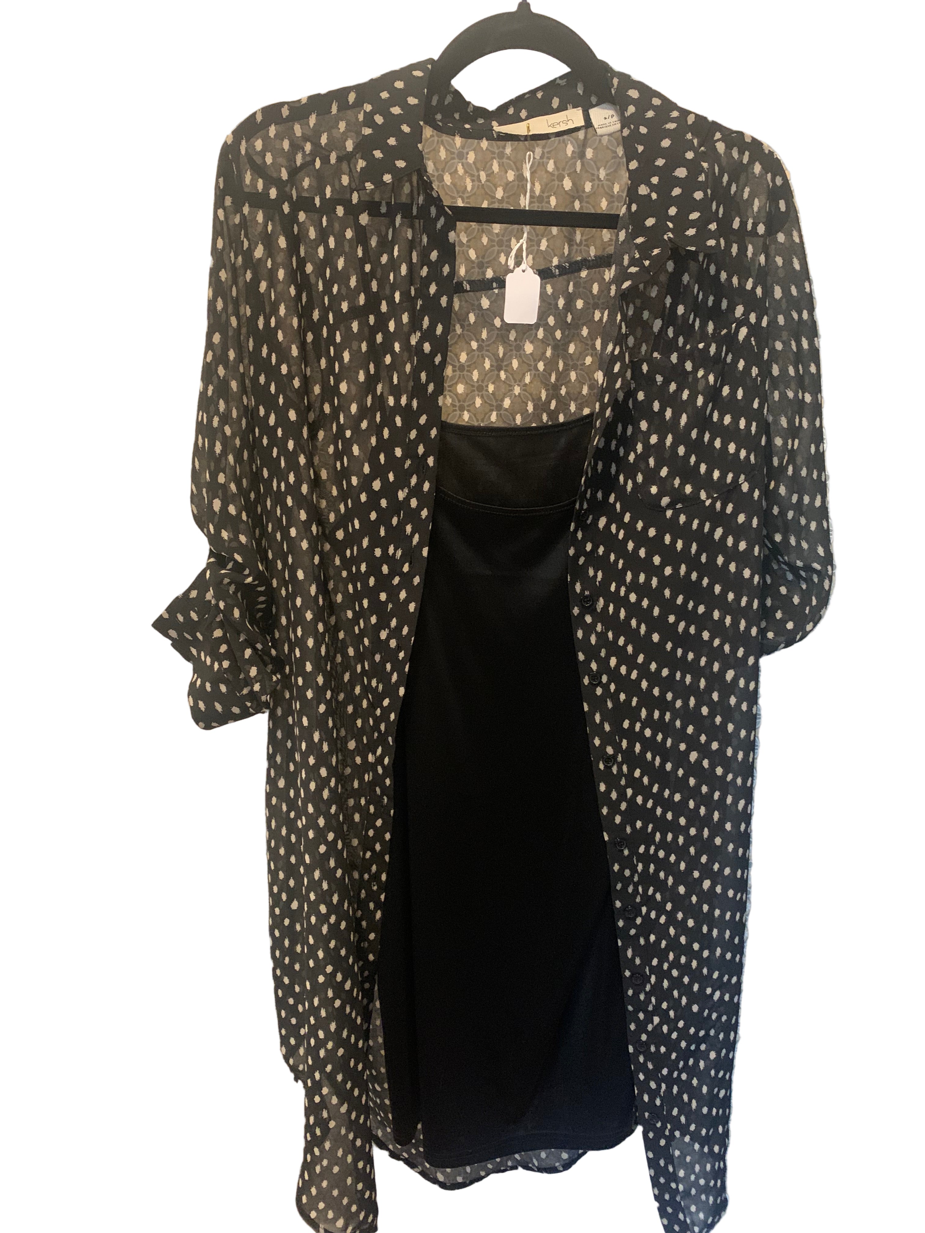 KERSH Button Down Dress with Slip - Consigned with VARDO Vintage & Valuables vvvardo.ca