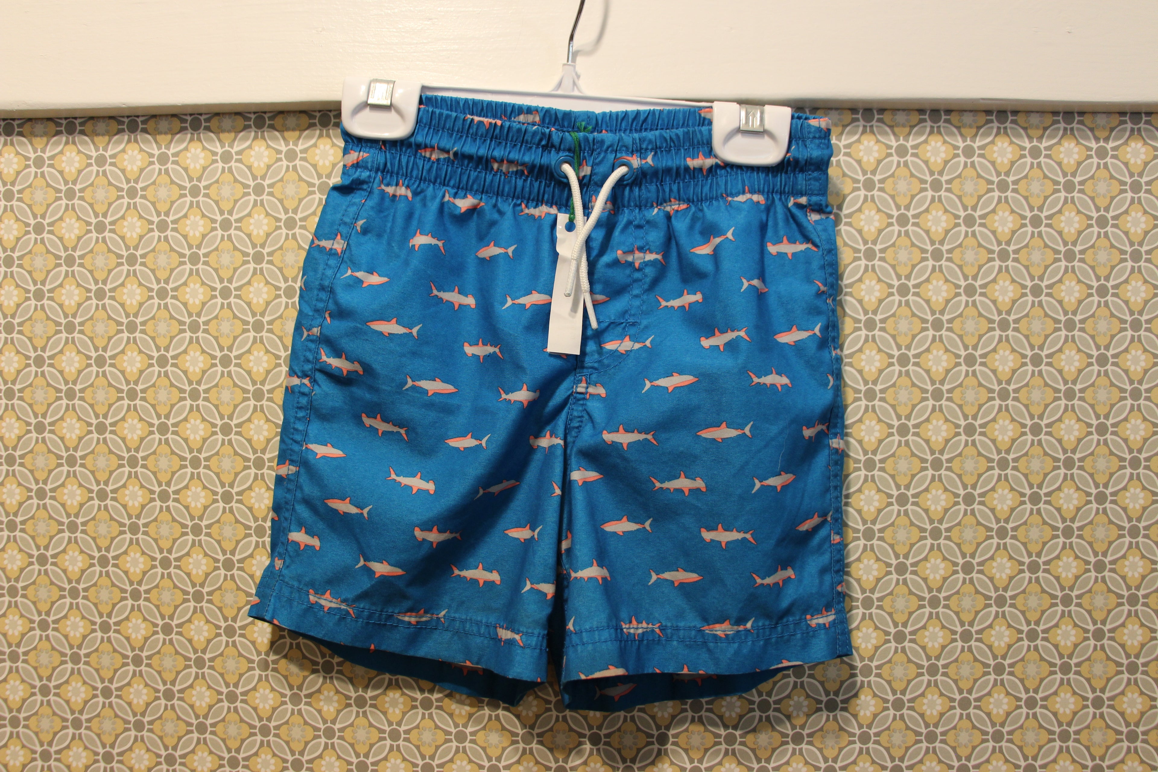 Size 6-7 Kids Old Navy Shark Graphic Swim Shorts